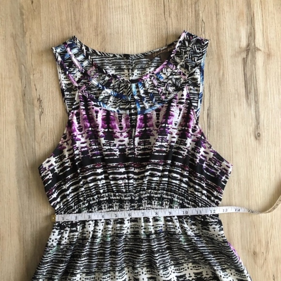 Charlie Jade Black and Blue Patterned Dress - Picture 8 of 9